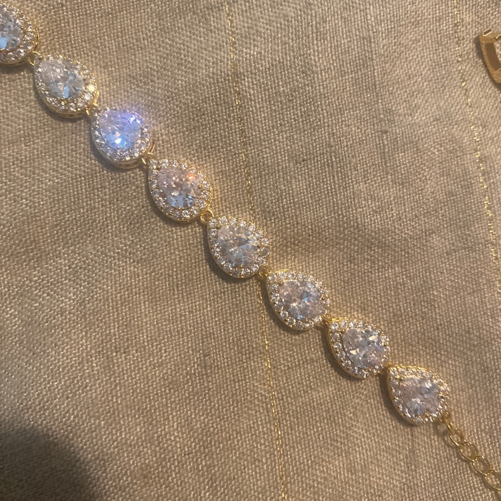 Gold and Crystal Maya Bracelet